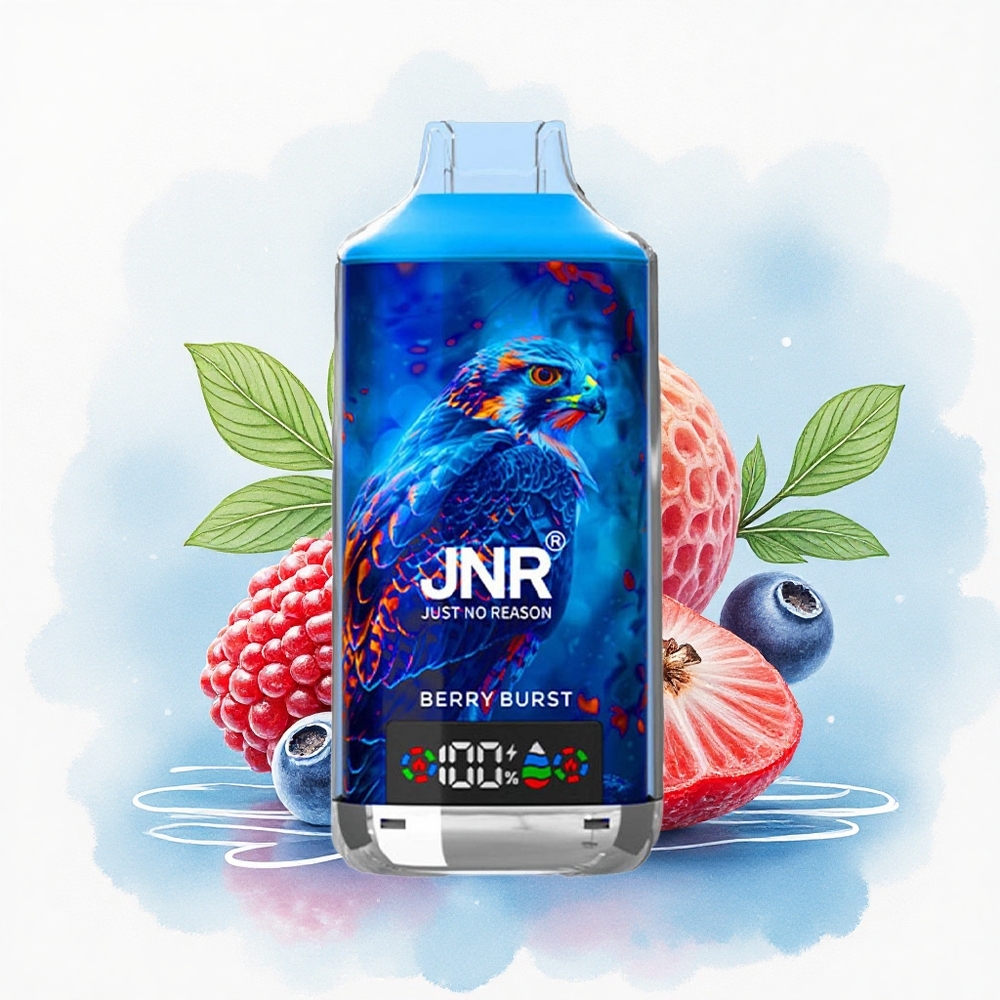 JNR Falcon X 18000 Berry Burst 750mAh 24ml Digitale Weergave