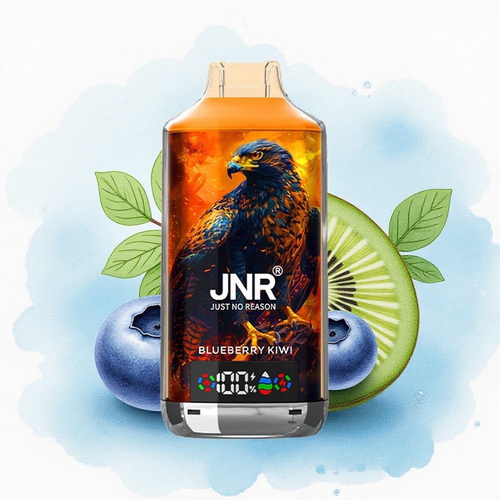 JNR Falcon X 18000 Blauwe Bes Kiwi 750mAh 24ml Dual Mesh Coil