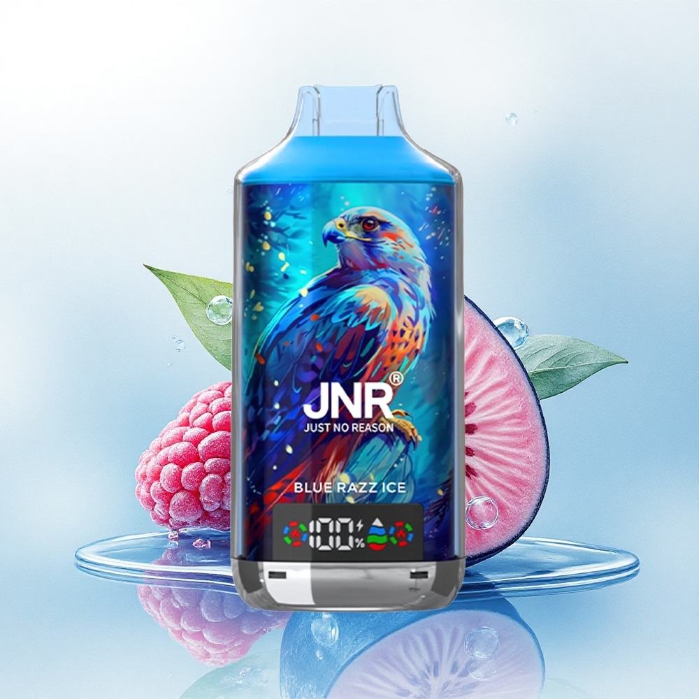 JNR Falcon X 18000 Blauwe Framboos IJs 750mAh Dual Mesh Coil
