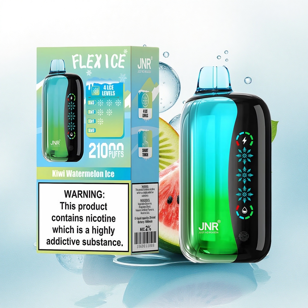 JNR Flex Ice 21000 Kiwi Watermeloen IJs Met Aanpasbare Luchtstroom en 1000mAh