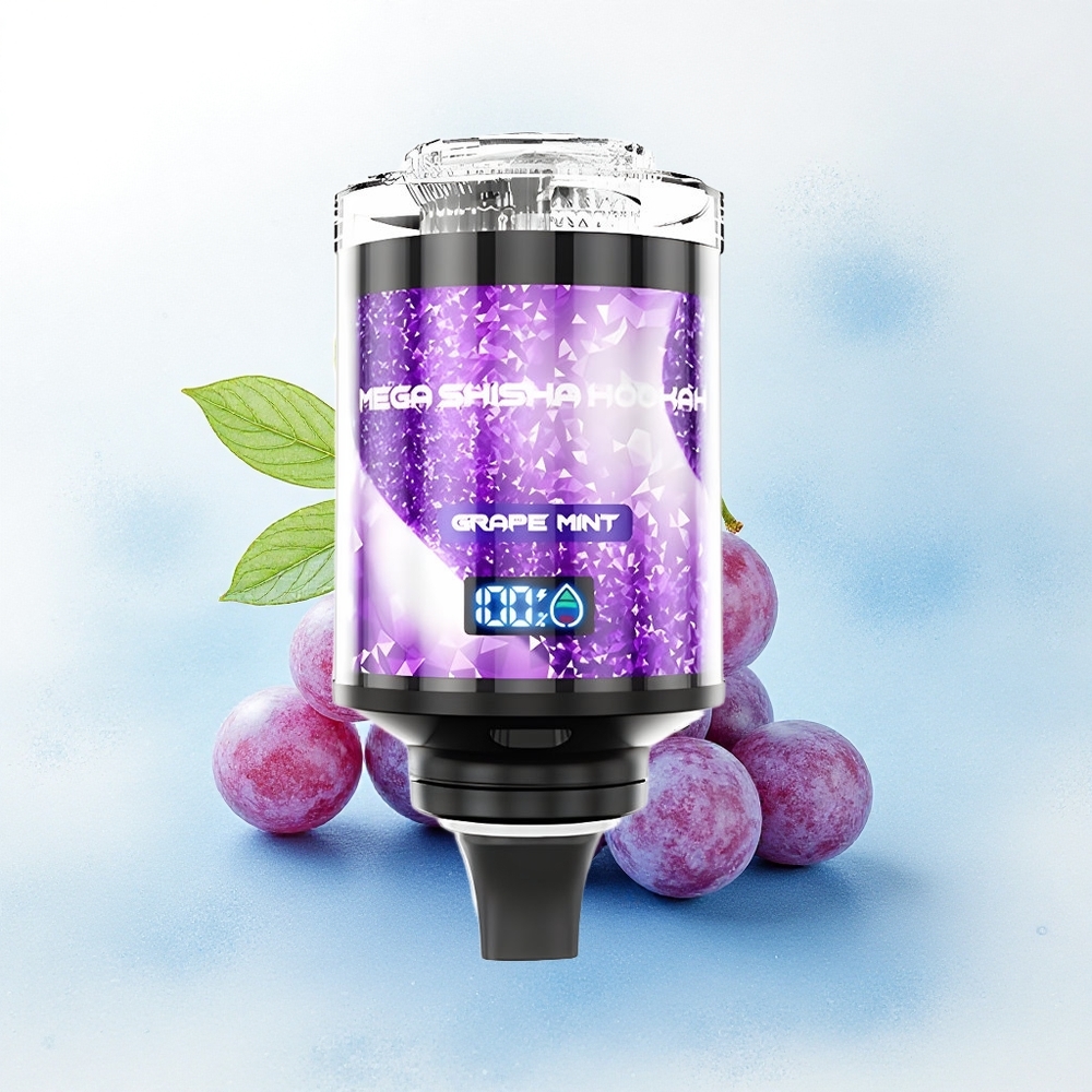 JNR Mega Shisha Hookah 100K Druiven Munt 2200mAh 60ml