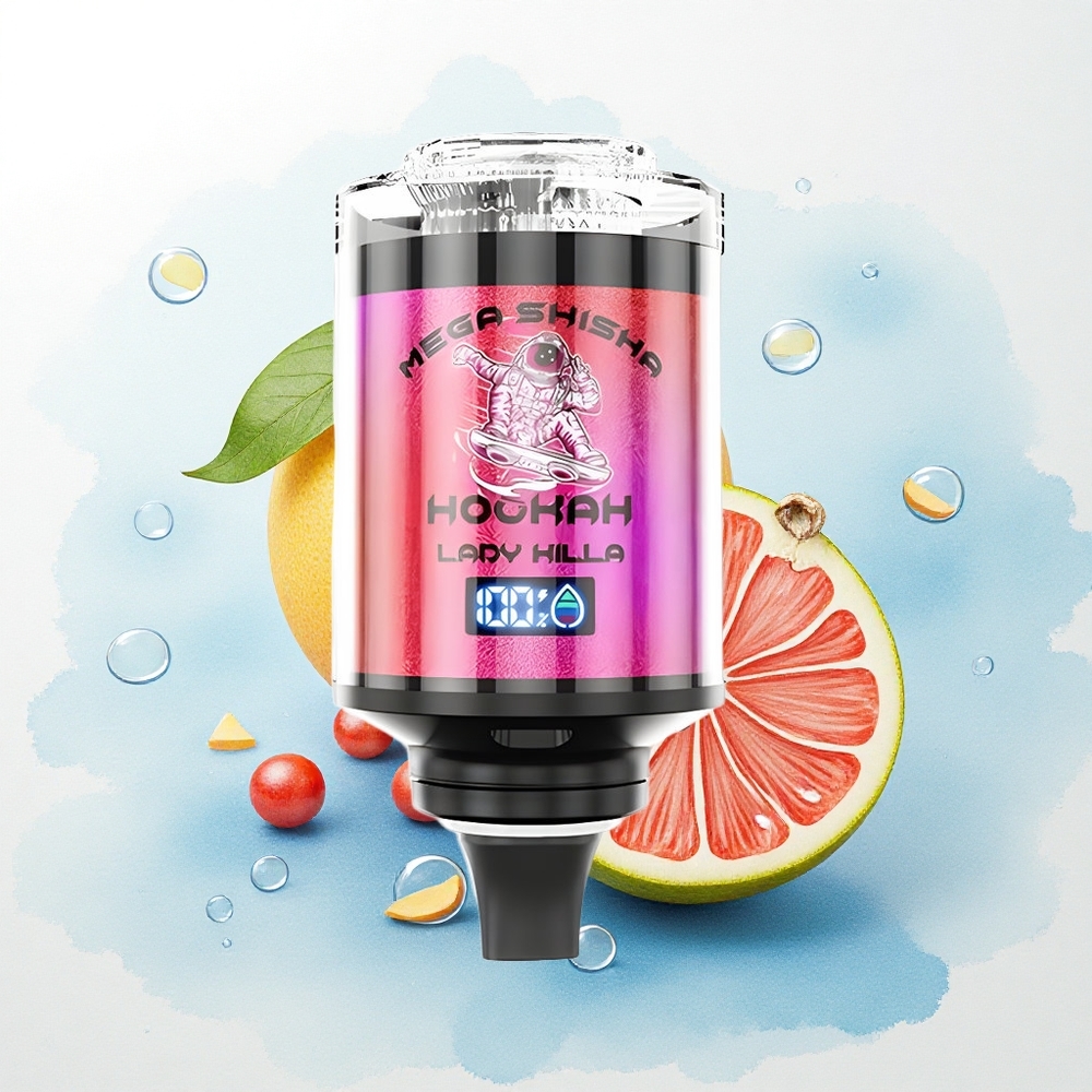 JNR Mega Shisha Hookah 100K Dutch: Dame Doder 2200mAh 60ml Nicotine