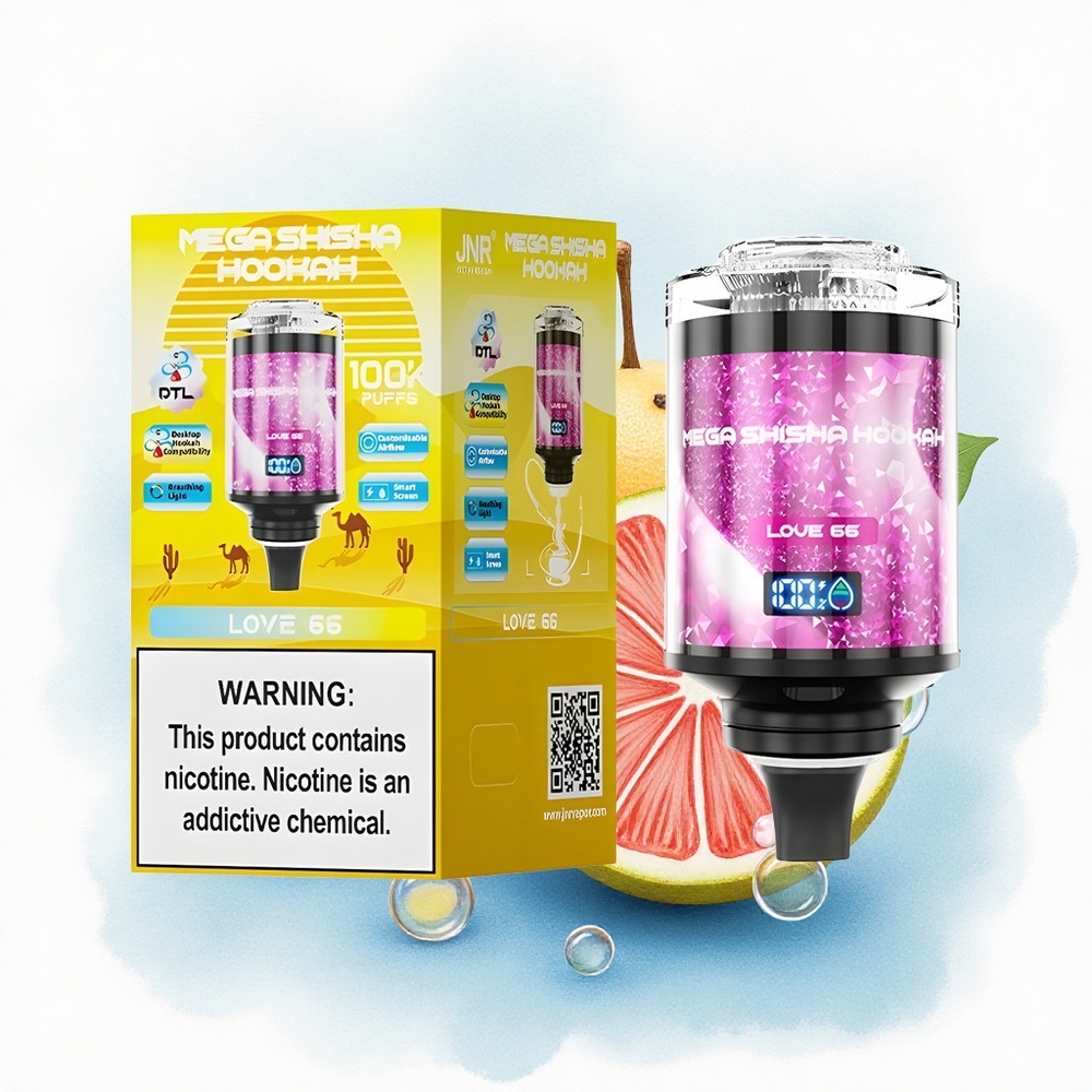 JNR Mega Shisha Hookah 100K Liefde 66 60ml 2200mAh 2% nicotine