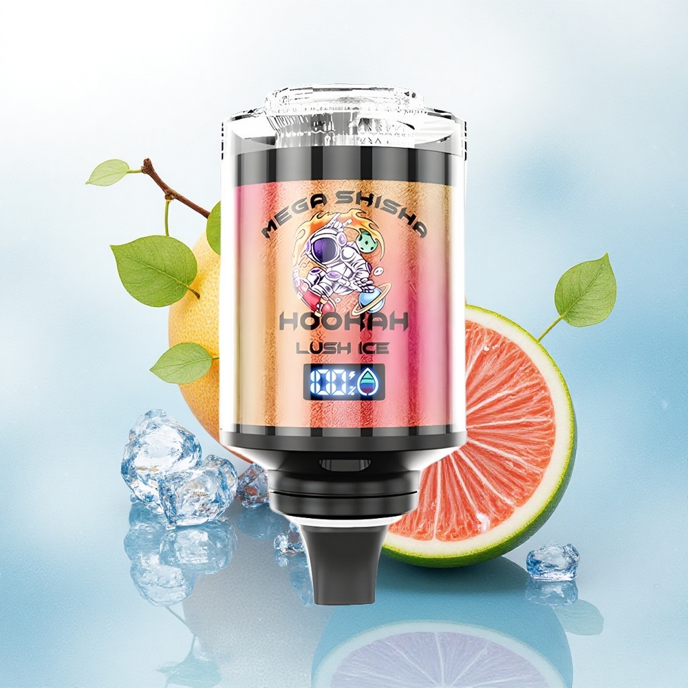 JNR Mega Shisha Hookah 100K Lush IJs met 60ml vloeistof en 2200mAh batterij