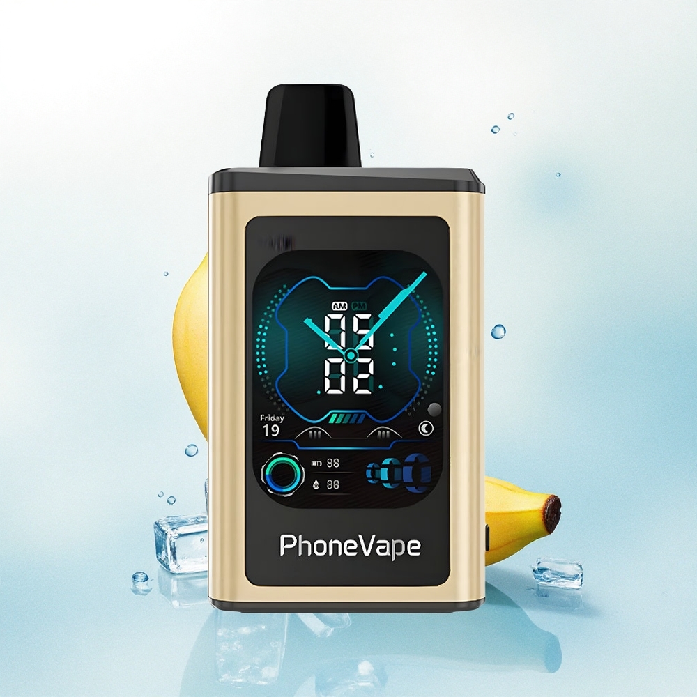 JNR PhoneVape 30000 Banaan IJs Type-C 850mAh Adjustable Airflow