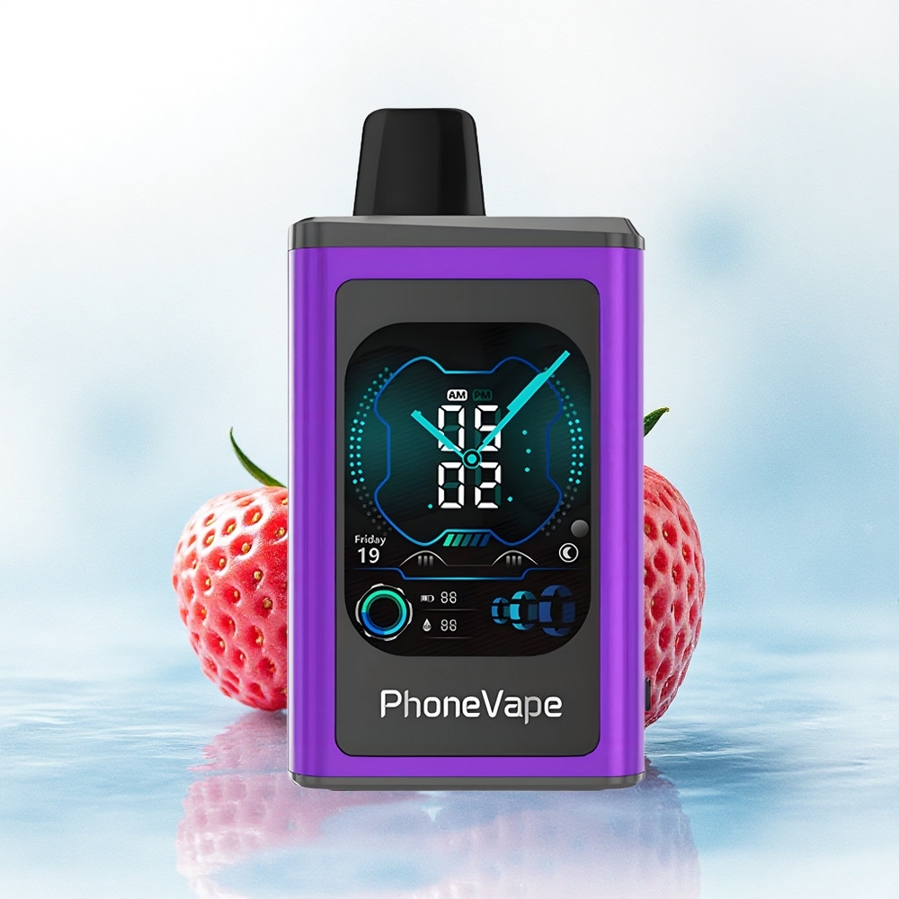 JNR PhoneVape 30000 Kers Aardbei Framboos 850mAh Type-C Oplaadbaar Nicotine 2% 5%
