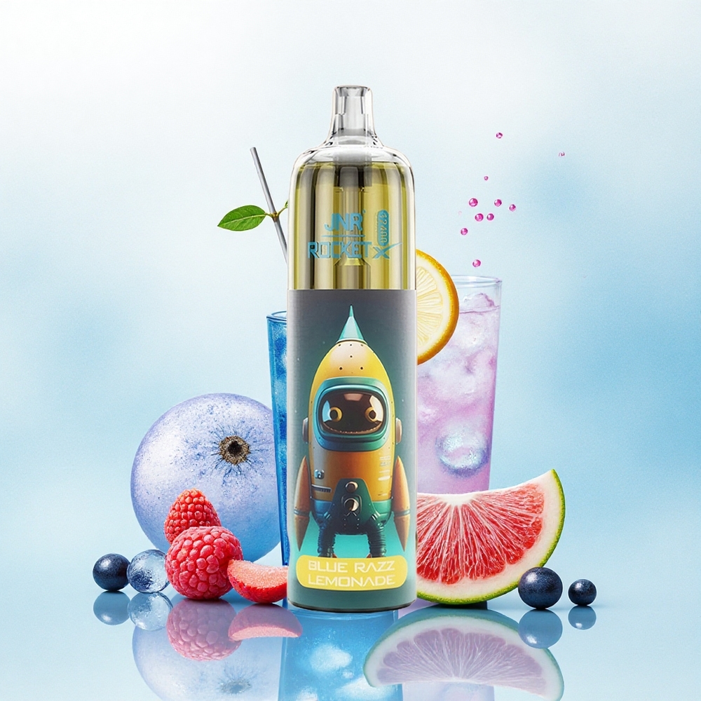JNR Rocket-X 12400 Blauwe Framboos Limonade met RGB-verlichting en 850mAh