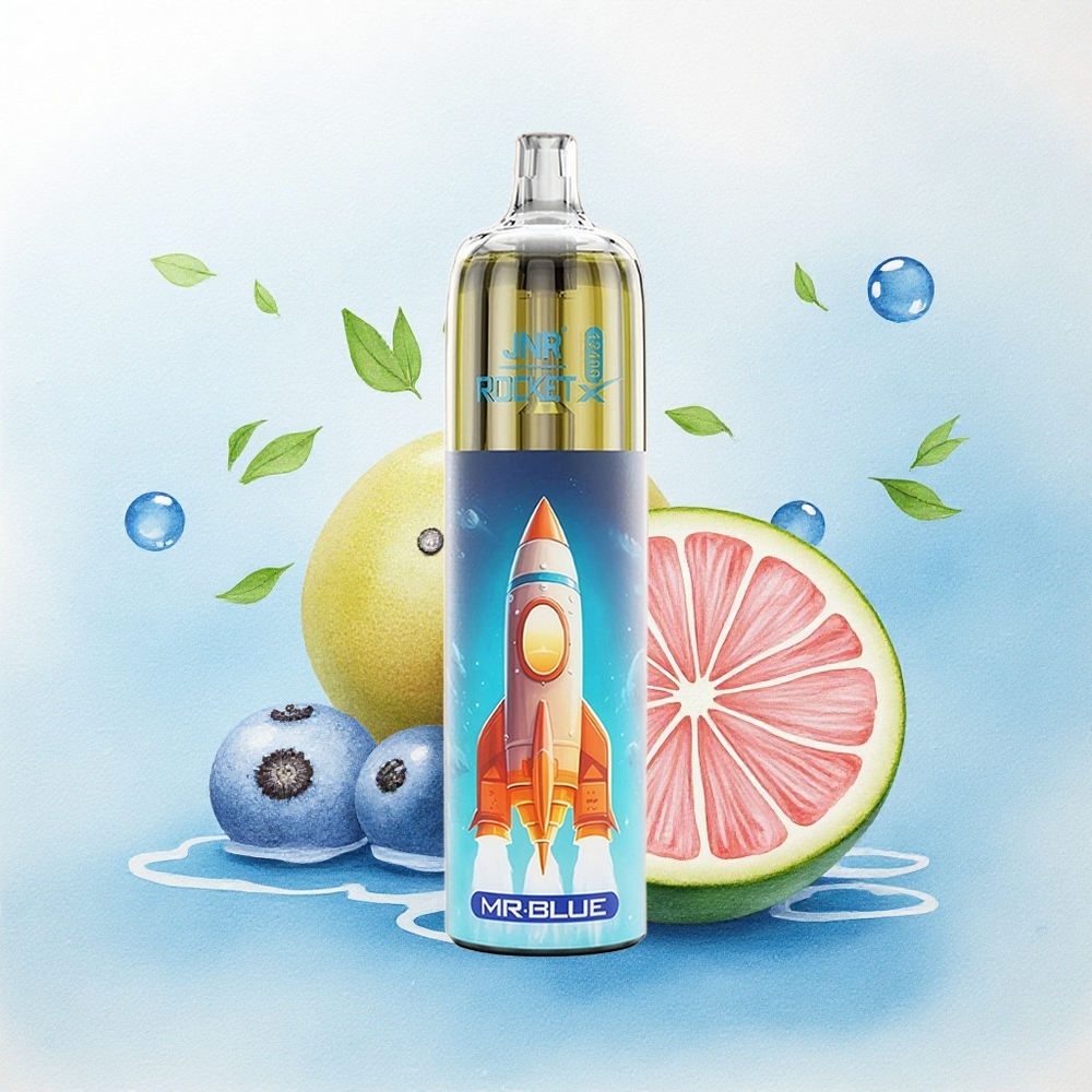 JNR Rocket-X 12400 Meneer Blauw RGB Licht 850mAh 1.2ohm Mesh Coil