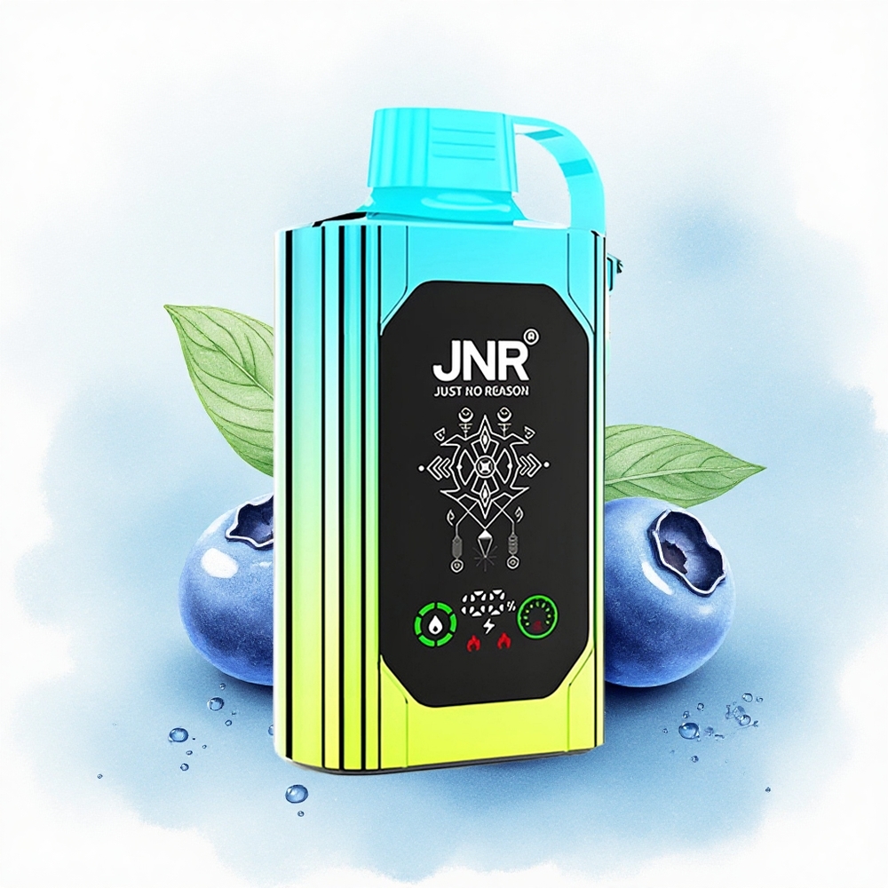 JNR Shisha Hookah Box 20500 Blauwe Bes Munt 25ml 1000mAh Dual Mesh Coil
