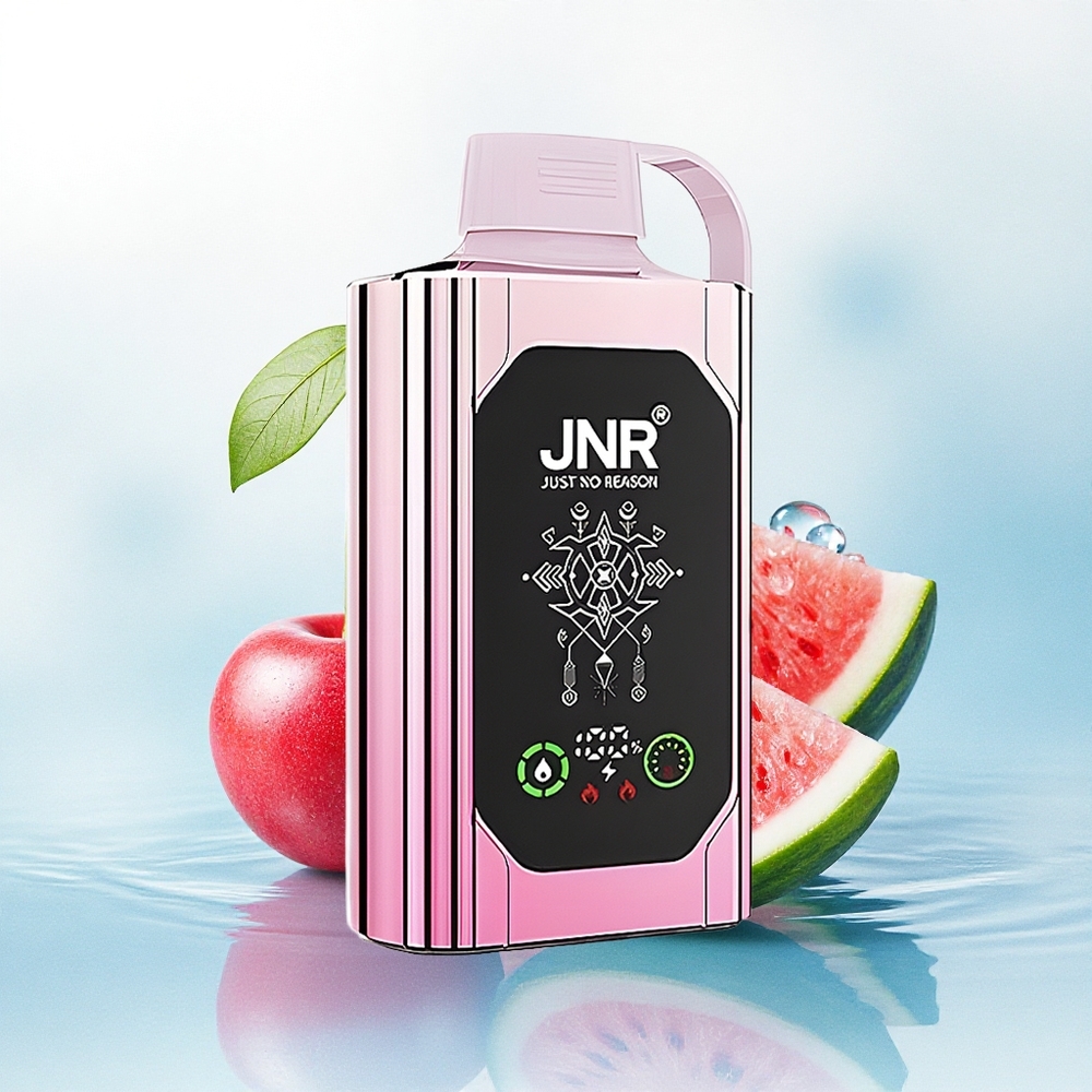 JNR Shisha Hookah Box 20500 Kers Watermeloen Vries met Dual Mesh Coil & Dual Core en Type-C Snellaad