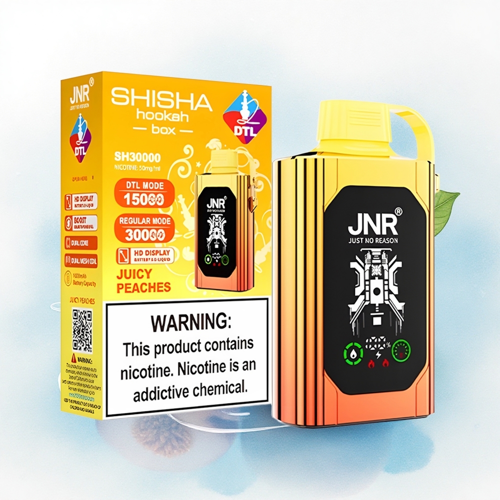 JNR Shisha Hookah Box 20500 Sappige Perziken HD Display 1000mAh
