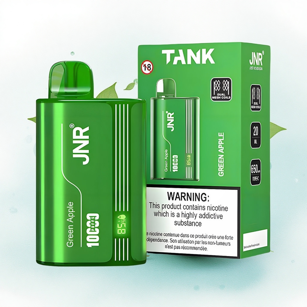 JNR Tank 10000 Groene Appel Perzik Peer 650mAh Digitale Dual Mesh