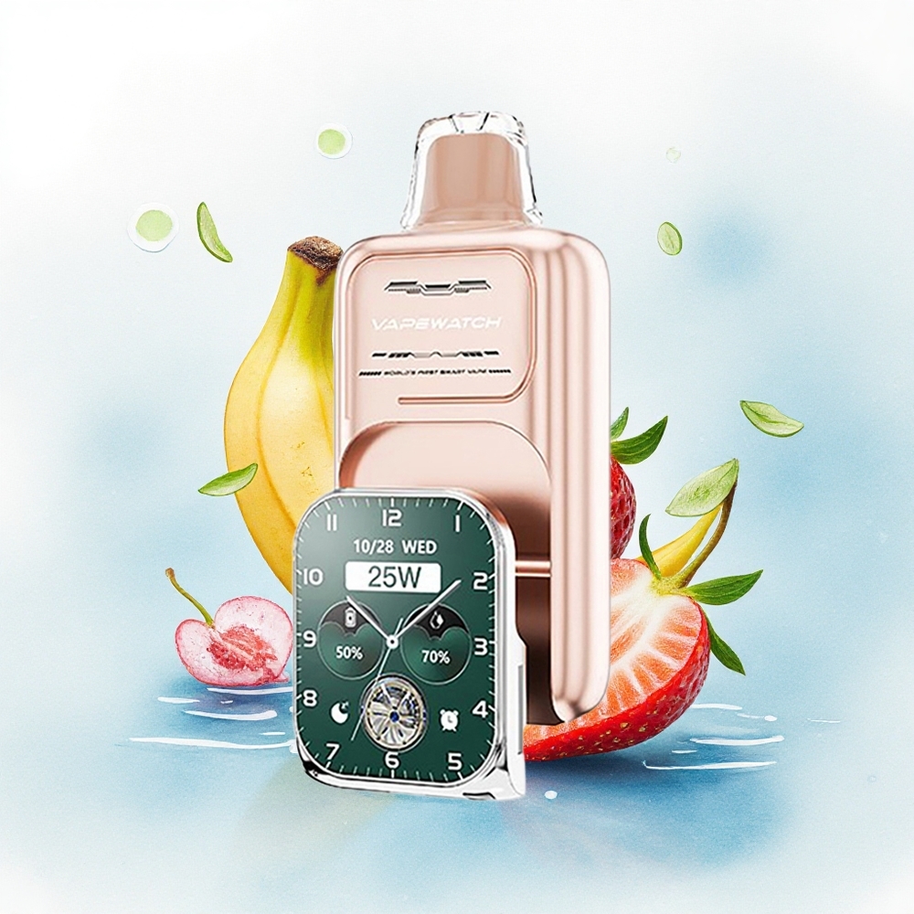 JNR VapeWatch 30000 Aardbei Banaan Dual Mesh Coil 19mL 5% Nicotine