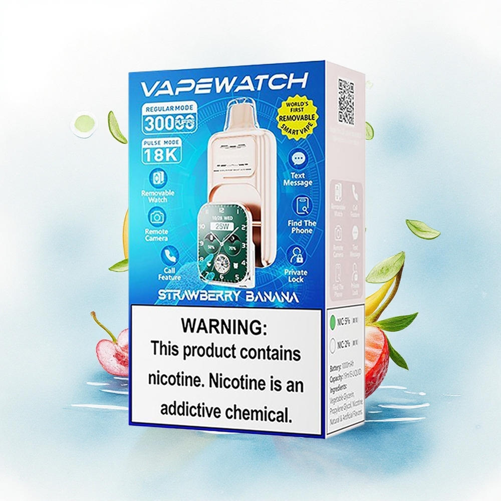 JNR VapeWatch 30000 Aardbei Banaan Dual Mesh Coil 19mL 5% Nicotine