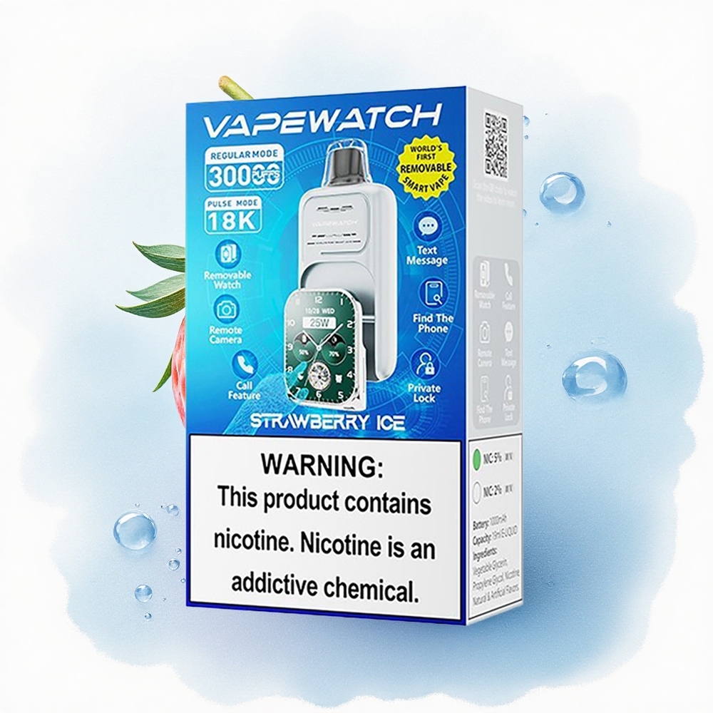 JNR VapeWatch 30000 Aardbeienijs 1000mAh 19mL 5% nicotine