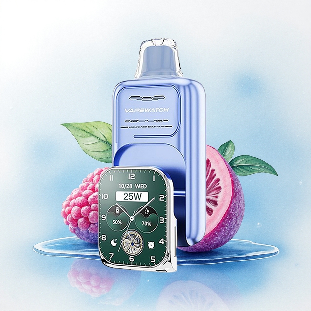 JNR VapeWatch 30000 Blauwe Framboos IJs 1000mAh Dual Mesh