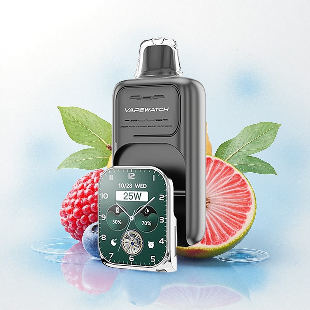 JNR VapeWatch 30000 Drievoudige Bes Dual Mesh Coil Type-C 5% Nicotine
