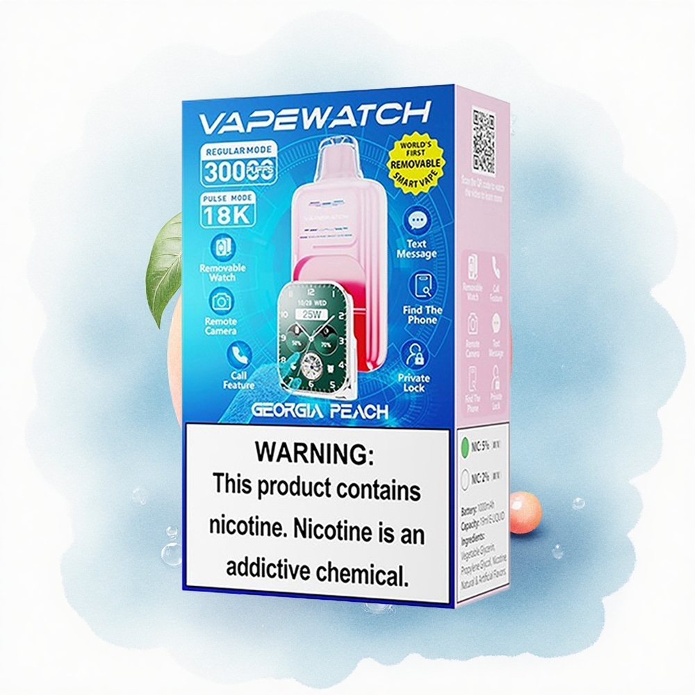 JNR VapeWatch 30000 Georgische Perzik 19mL 5% Nicotine 1000mAh