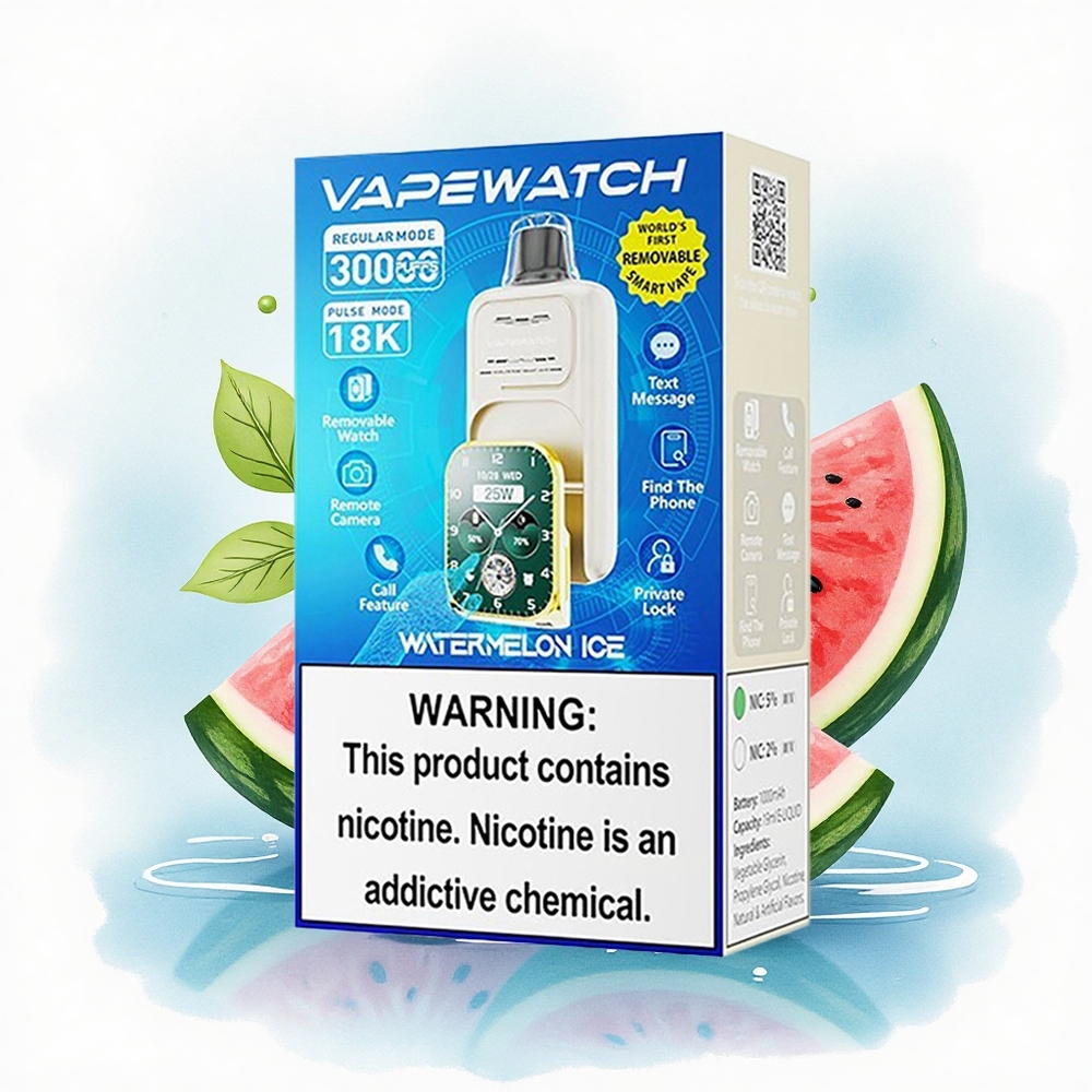 JNR VapeWatch 30000 Watermeloen IJs Dual Mesh Coil 19mL 5% nicotine