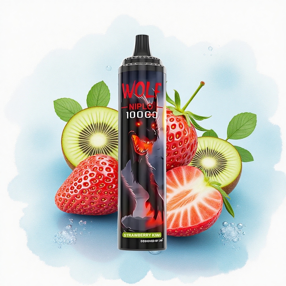 JNR Wolf Niplo 10000 Aardbei Kiwi 20ml 650mAh Type-C