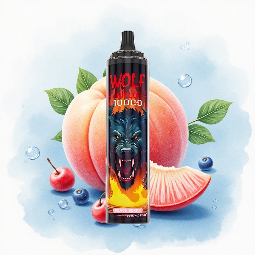 JNR Wolf Niplo 10000 Perzik Bes 1.0 Ohm 650mAh