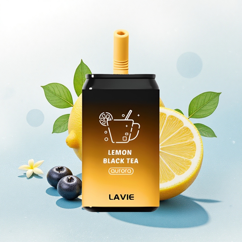 Lavie Aurora 11000 Puffs Citroen Zwarte Thee 650mAh Type C