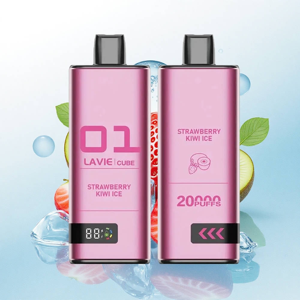 Lavie Cube 20000 Puffs Aardbei Kiwi IJs 5% Nicotine 600mAh