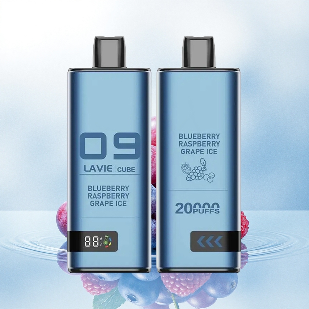 Lavie Cube 20000 Puffs Blauwe Braam Framboos Druif IJs met 5% nicotine en 600mAh