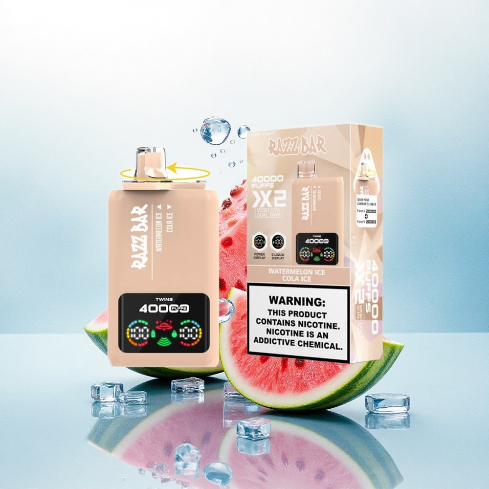 Razz Bar 40000 Puffs Watermeloen IJs - Cola IJs met 650 mAh & 2%,5% nicotine