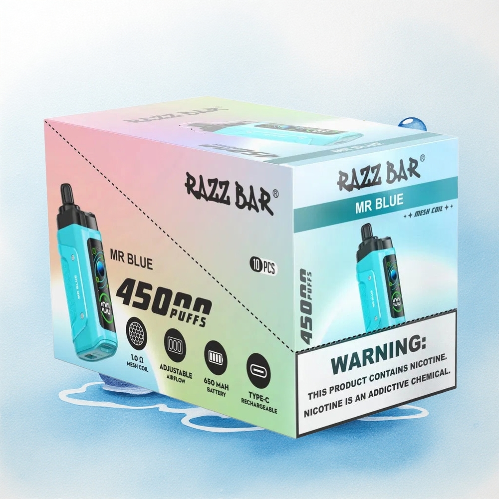 Razz Bar 45000 Puffs Meneer Blauw 1.0 Ohm Mesh Type-C 650 mAh