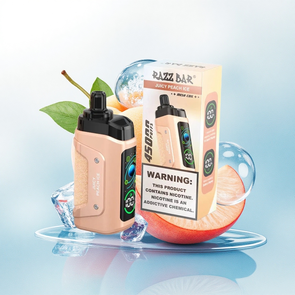 Razz Bar 45000 Puffs Sappige Perzik IJs met Type-C Opladen en 20 mg/ml Nicotine