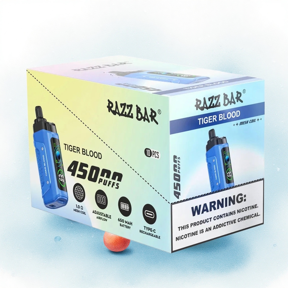 Razz Bar 45000 Puffs Tijgerbloed Mesh Coil Type-C 650 mAh