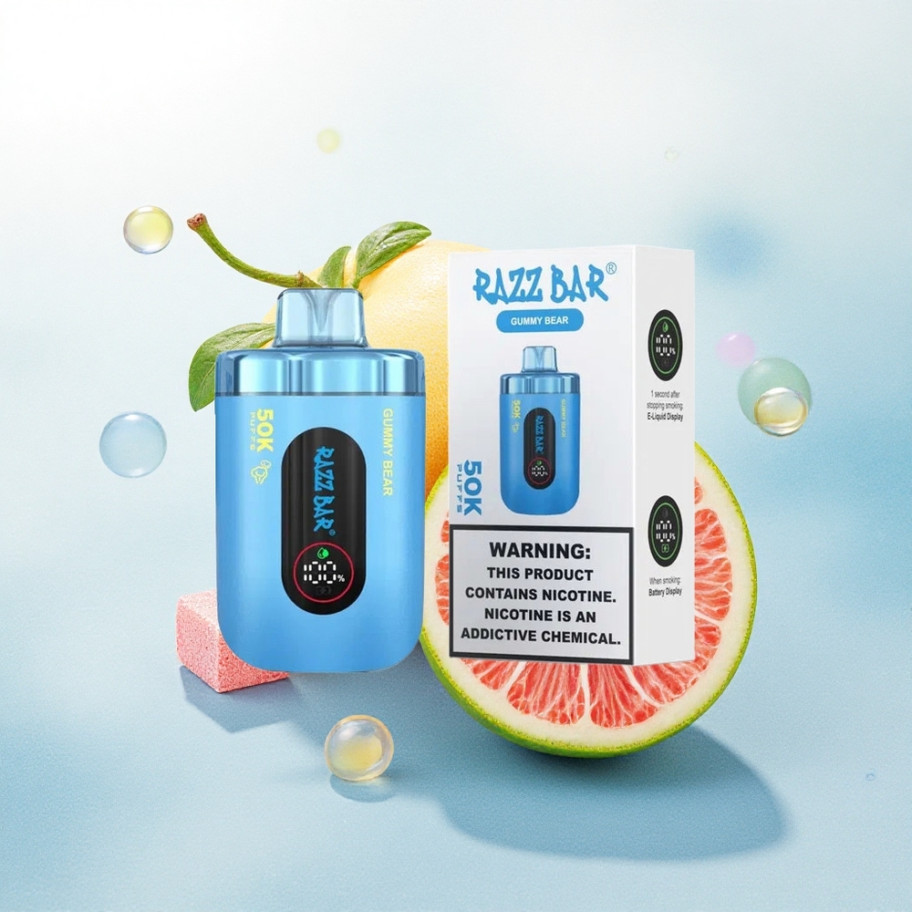 Razz Bar 50K Puffs Gummy Bear Mesh 650mAh 2% Nicotine