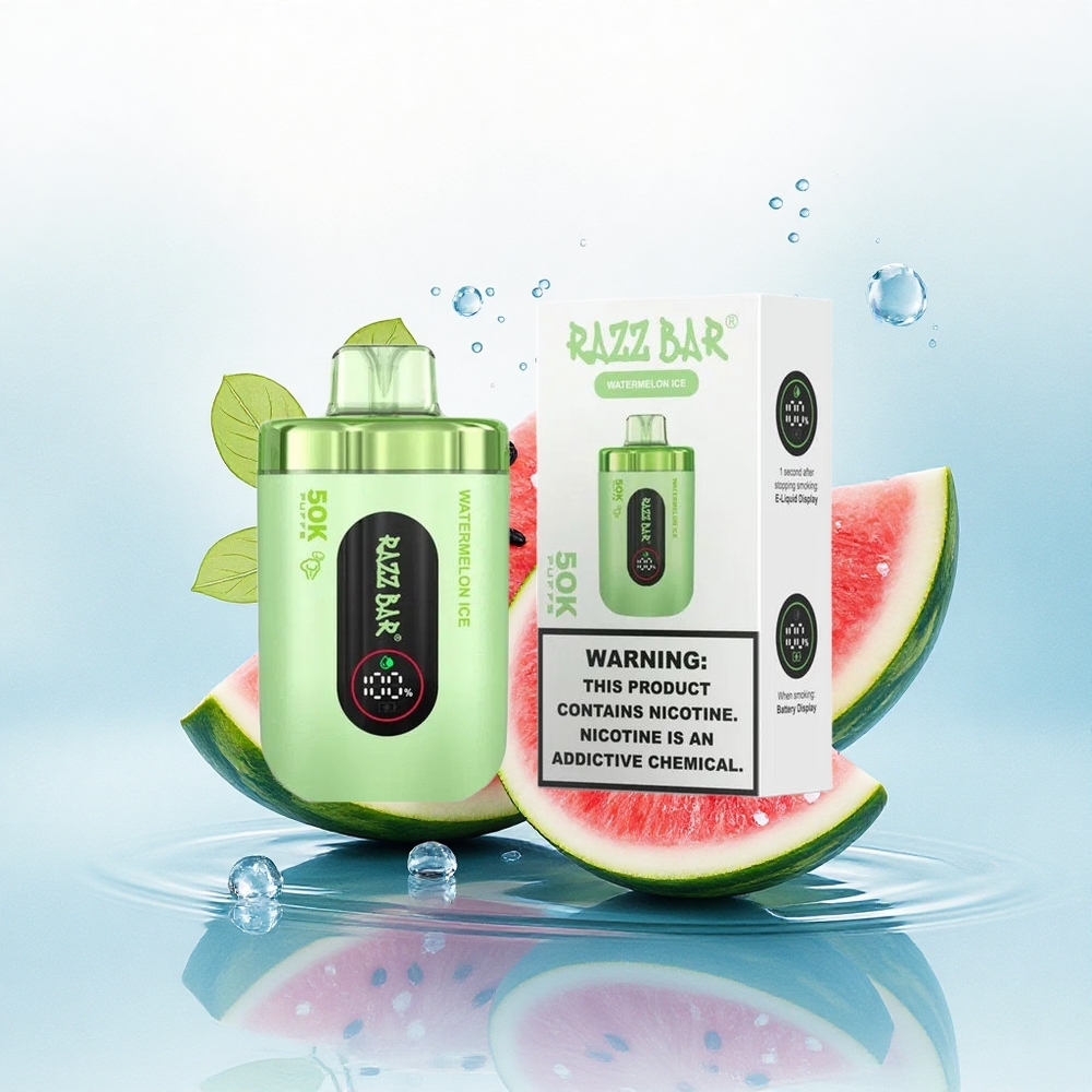 Razz Bar 50K Puffs Watermeloen IJs 650 mAh 2% nicotine