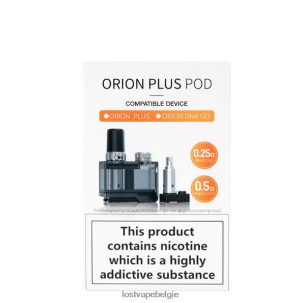Lost Vape Orion plus DNA-pod-cartridgepakket | inclusief 2 spoelen normaal T44F2T407 - Lost Vape België