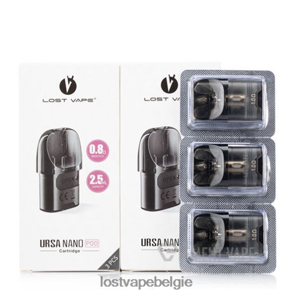 Lost Vape URSA vervangende peulen | 2,5 ml (3-pack) roze 1.ohm T44F2T128 - Lost Vape Brussel