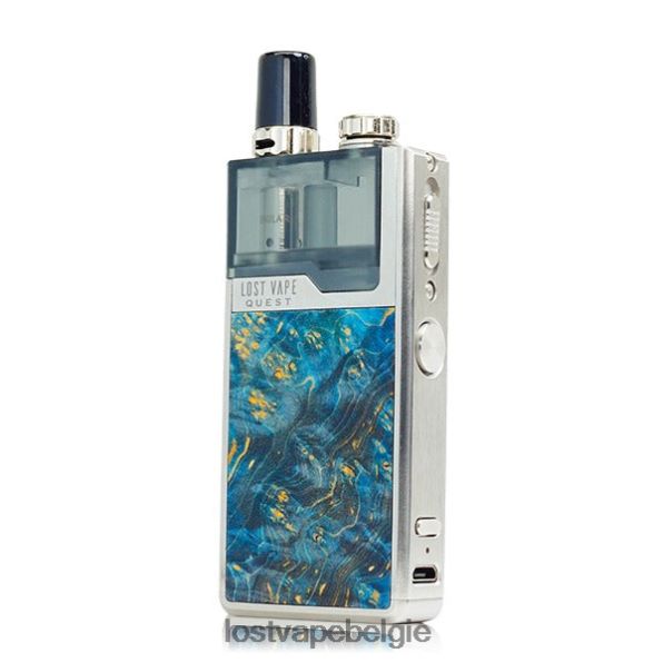 Lost Vape Quest Orion Q Pod-apparaat volledige set zilver/blauw steekhout T44F2T476 - Lost Vape Customer Service