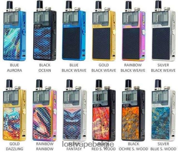 Lost Vape Quest Orion Q Pod-apparaat volledige set zwart/grove steekhout T44F2T477 - Lost Vape België