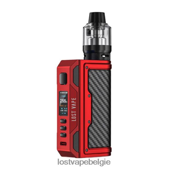 Lost Vape Thelema Quest 200W-kit mat rood/koolstofvezel T44F2T139 - Lost Vape Kopen België