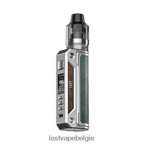 Lost Vape Thelema solo 100w-kit RVS/mineraalgroen T44F2T13 - Lost Vape Wholesale