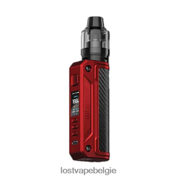 Lost Vape Thelema solo 100w-kit mat rood/koolstofvezel T44F2T172 - Lost Vape Flavors België