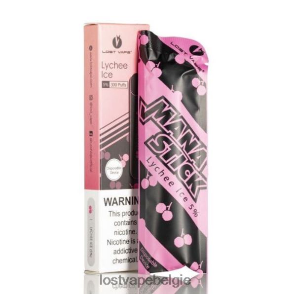 Lost Vape Mana stok wegwerp | 300 trekjes | 1,2 ml lychee-ijs 5% T44F2T522 - Lost Vape Flavors België