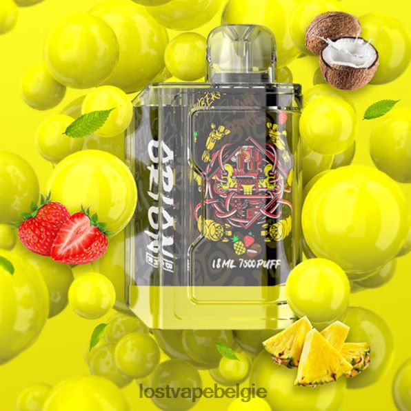 Lost Vape Orion reep wegwerp | 7500 trekje | 18ml | 50mg Aardbei Pina Colada T44F2T80 - Lost Vape Prijs België