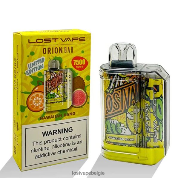 Lost Vape Orion reep wegwerp | 7500 trekje | 18ml | 50mg Hawaiiaanse knal T44F2T97 - Lost Vape België