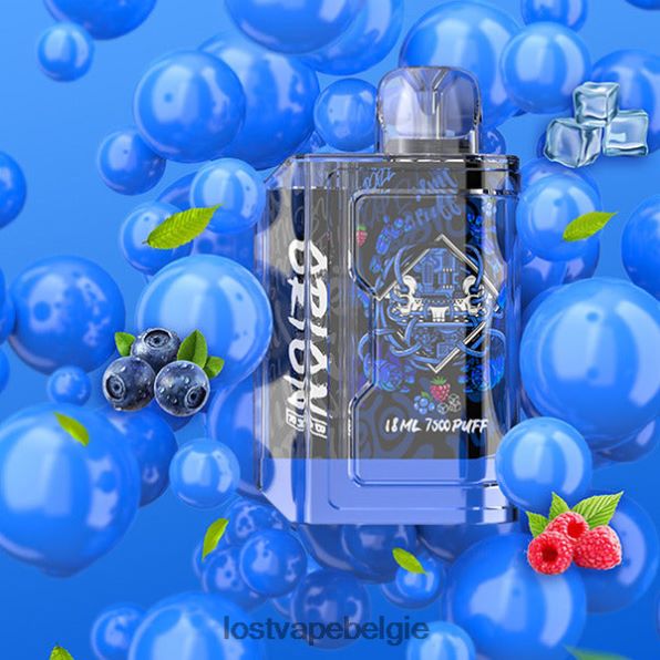 Lost Vape Orion reep wegwerp | 7500 trekje | 18ml | 50mg blauw razz-ijs T44F2T82 - Lost Vape Flavors België