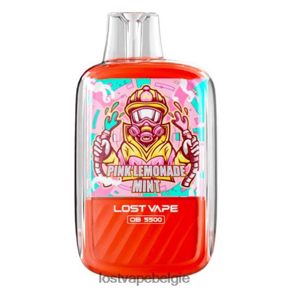 Lost Vape Orion ob5500 5500 pufjes 14 ml 50 mg wegwerpbaar roze limonade munt T44F2T105 - Lost Vape Pods Near Me